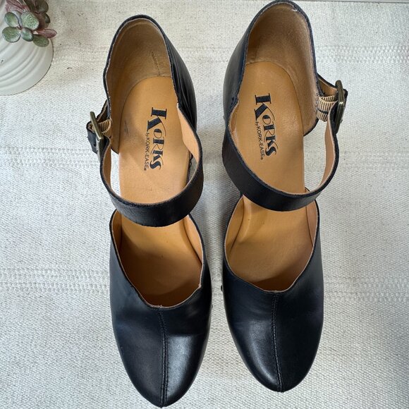 Korks by Kork Ease Women's Size 11 Boho Platform Black Leather - Picture 8 of 8